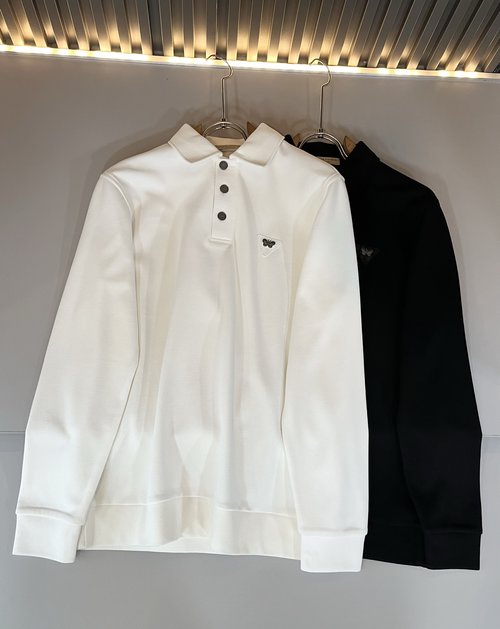 Bottega Veneta Solid Color Polo Shirt with Leather Logo