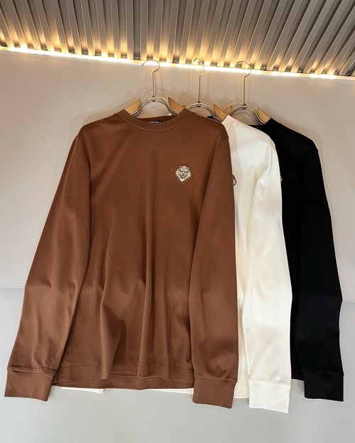 Zegna Cozy Cotton Long-Sleeve Base Layer with Logo