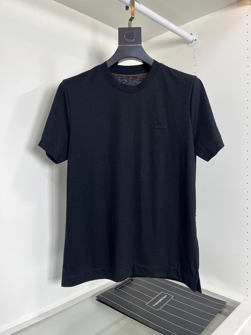 Zegna Comfortable and Breathable Cotton Linen T-shirt