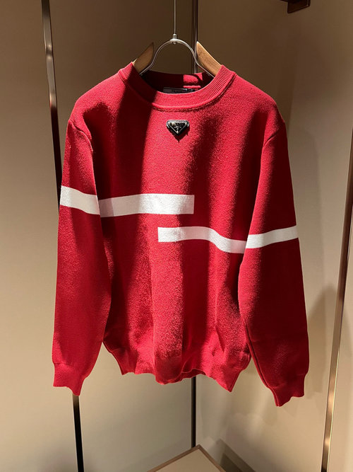 Prada Classic and Trendy Knit Wool Sweater with Luxury Appeal