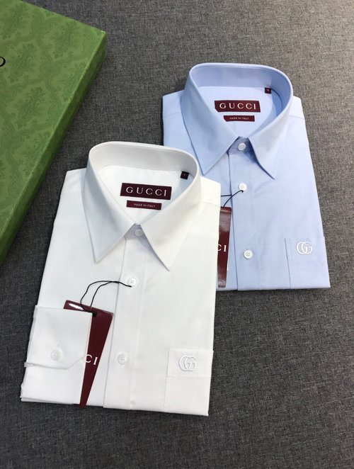 Gucci Premium Cotton Shirt with Delicate Embroidered Logo
