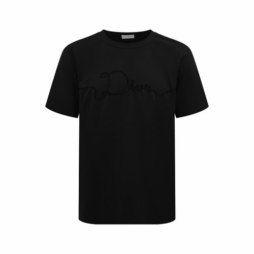 Dior Combed Cotton Embroidered Short Sleeve Top
