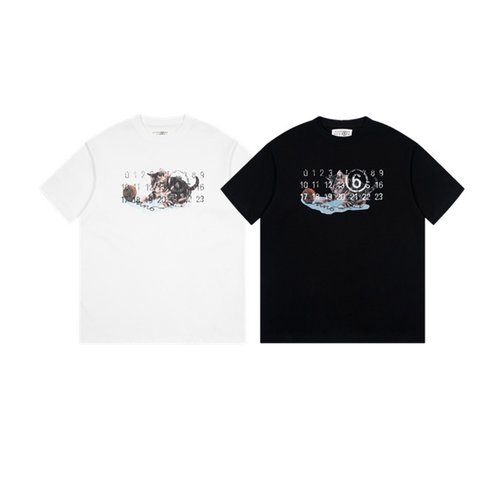 Maison Margiela Playing Cat Digital Short Sleeve T-Shirt