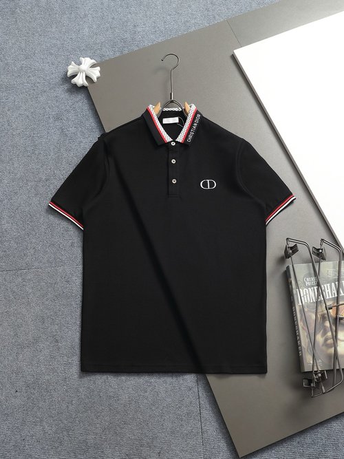 Dior Retro-inspired Letter Embroidery Polo Shirt