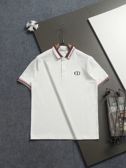 Dior Retro-inspired Letter Embroidery Polo Shirt