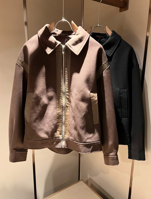 Loro Piana Leather Stitched Jacket with Windproof Feature