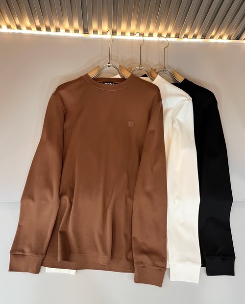 Zegna Classic Long-Sleeve Thermal Underwear with Logo