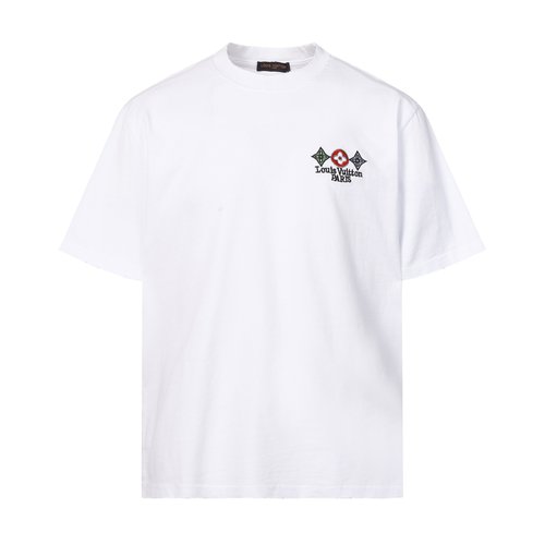 Louis Vuitton Vintage Short-Sleeve T-Shirt with Embroidered Logo