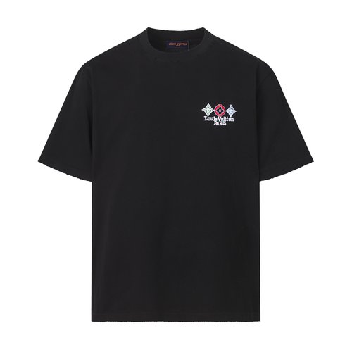Louis Vuitton Vintage Short-Sleeve T-Shirt with Embroidered Logo