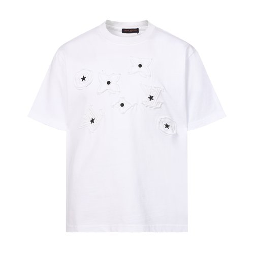 Louis Vuitton Vintage Short-Sleeve T-Shirt with Patch Embroidery