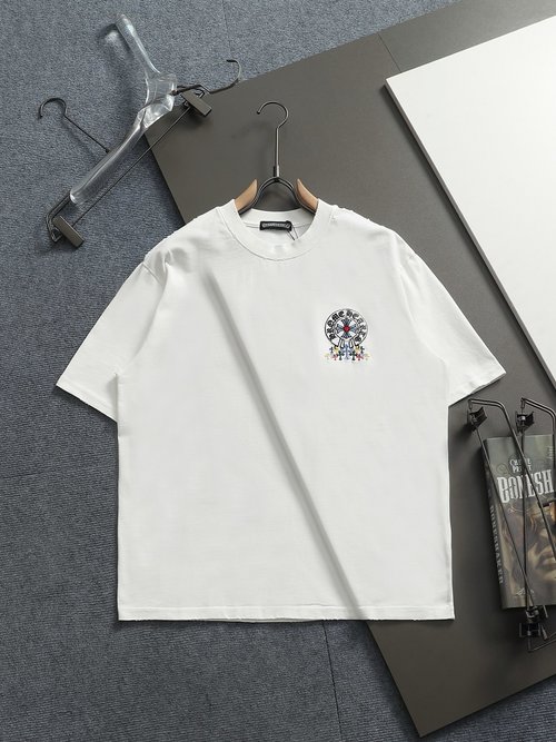Chrome Hearts Customized T-Shirt with Embroidered Cross
