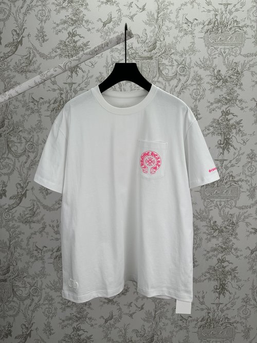 Chrome Hearts All-Cotton Tee with Hand-Printed Logo