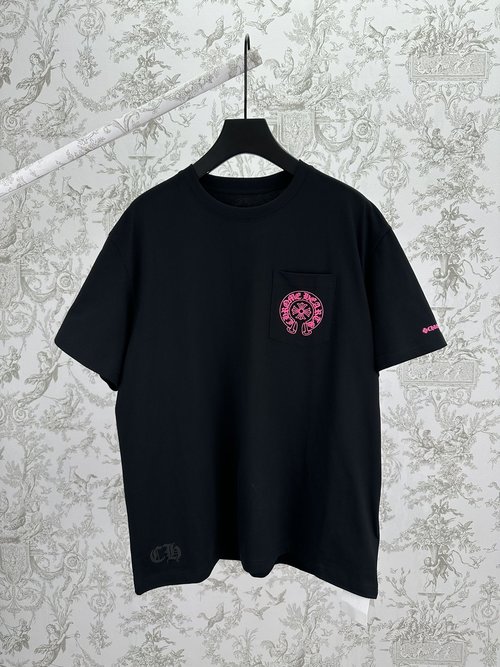 Chrome Hearts All-Cotton Tee with Hand-Printed Logo