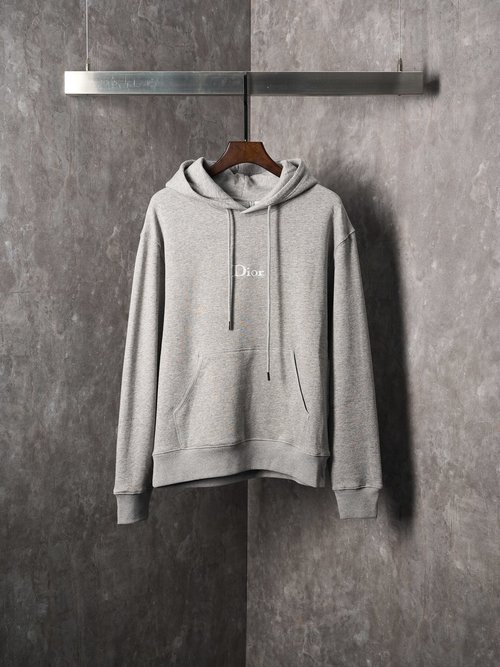 Dior Embroidered Hoodie with Heavyweight Ribbed Cuffs