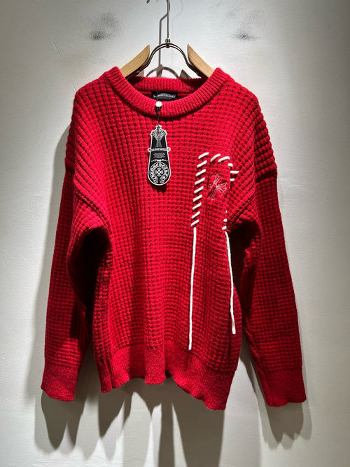 Chrome Hearts Knitted Wool Sweater with Embroidered Logo
