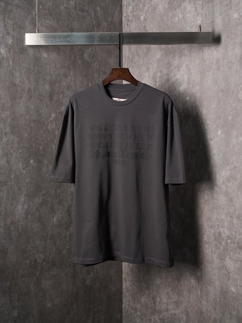 Maison Margiela Unfinished Embroidered Print Round-neck T-shirt
