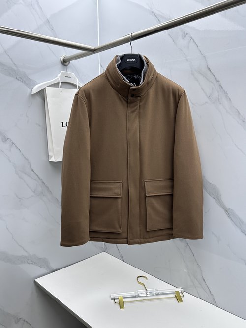 Zegna Warm Stand-up Collar Down Jacket Suitable for All Occasions