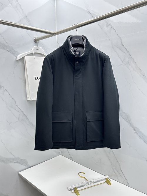 Zegna Warm Stand-up Collar Down Jacket Suitable for All Occasions