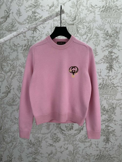 Gucci Wool and Cashmere Blend Embroidered Sweatshirt