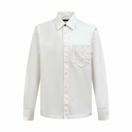 Louis Vuitton Long-Sleeved Shirt with Relief Pockets and Fine Craftsmanship