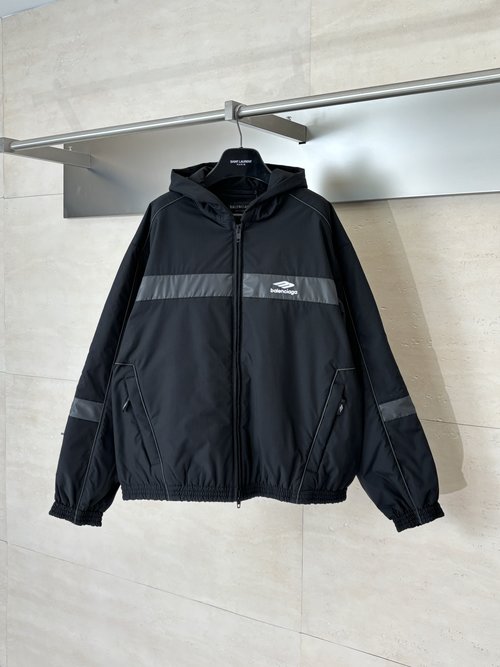 Balenciaga Reflective Logo Parka with Weather Protection