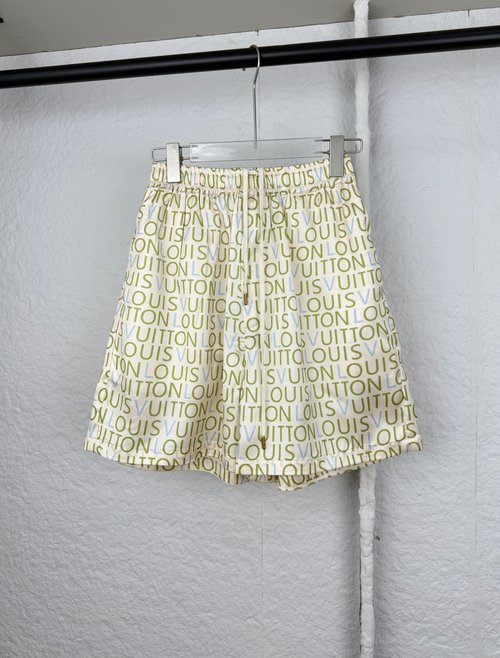Louis Vuitton Full Print Letter Beach Shorts
