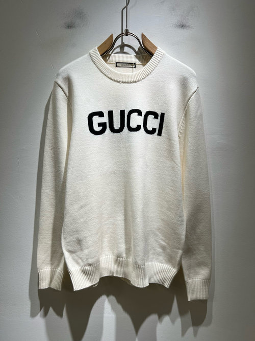 Gucci Hooked Logo Knitted Wool Sweater for Everyone