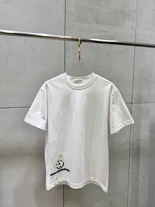 Maison Margiela Short Sleeve T-Shirt with Digital Messy Code Printing