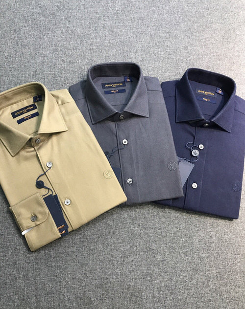 Louis Vuitton Luxury Wool Blend Long-Sleeve Shirt