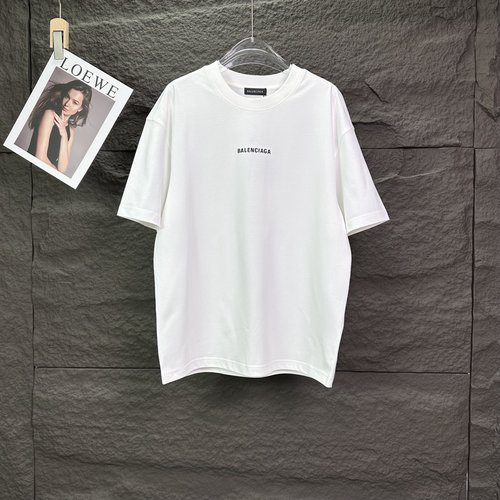 Balenciaga Short Sleeve T-Shirt with 3D Letter Logo