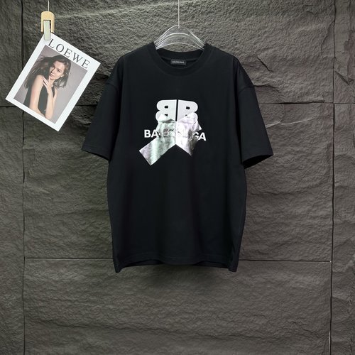 Balenciaga Short Sleeve T-Shirt with 3D Tape Logo