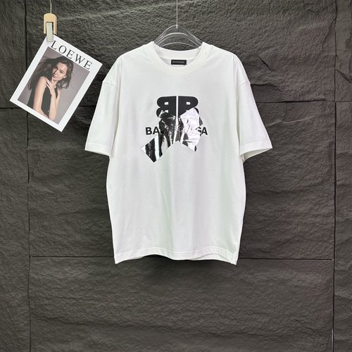 Balenciaga Short Sleeve T-Shirt with 3D Tape Logo