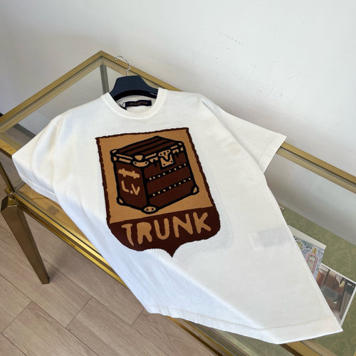 Louis Vuitton Knit Short-Sleeved Top with Luggage Motif