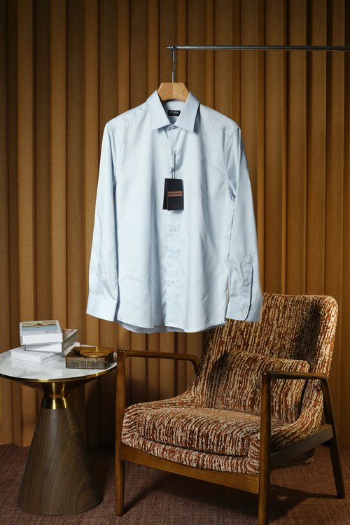 Zegna Ultra-fine Satin Shirt for Luxury Comfort