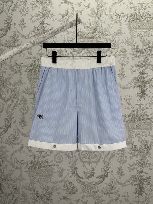 Louis Vuitton Striped Shorts with Fox Emblem