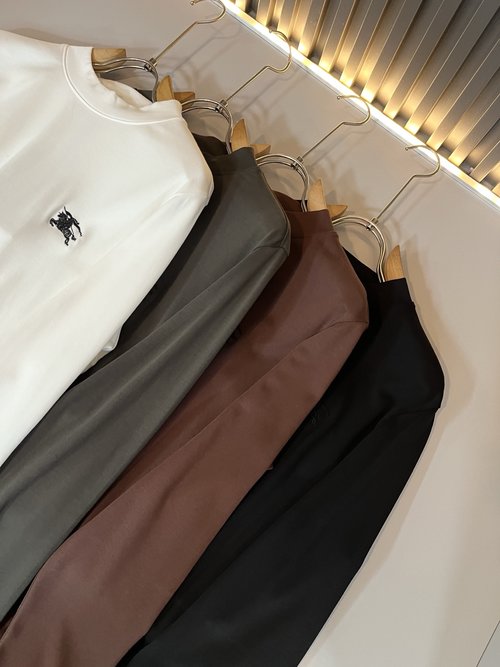 Burberry Long Sleeve Undershirt with Logo Embroidery