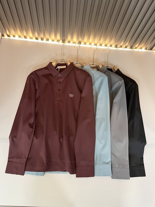 Bottega Veneta High-Quality Solid-Color Polo with Logo Design