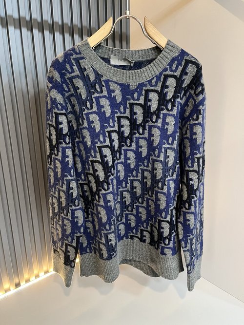 Dior Knitted Wool Sweater with 3D Letter Logo