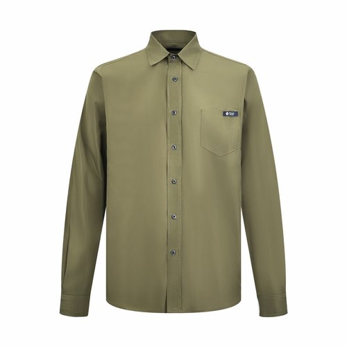 Prada Recycled Nylon Long-Sleeved Shirt with Logo