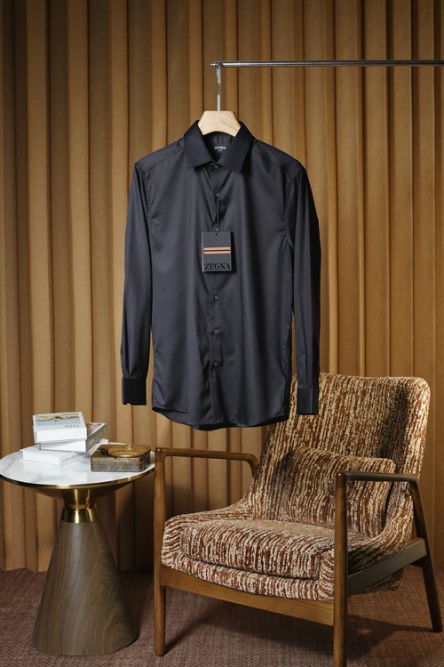 Zegna Ultra-fine Satin Shirt for Luxury Comfort