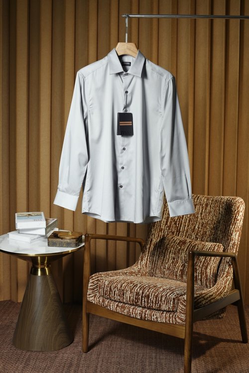 Zegna Luxurious Imported Satin Shirt