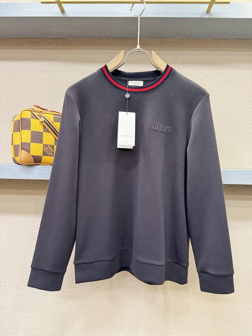 Gucci New Long-sleeved Wool Sweater with Classic Logo
