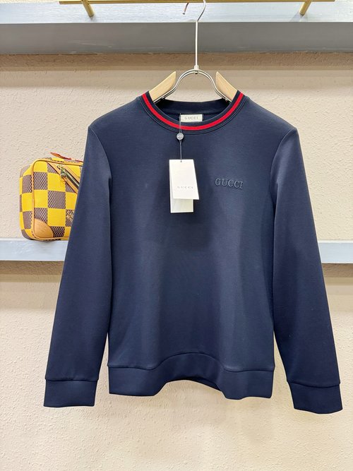 Gucci New Long-sleeved Wool Sweater with Classic Logo