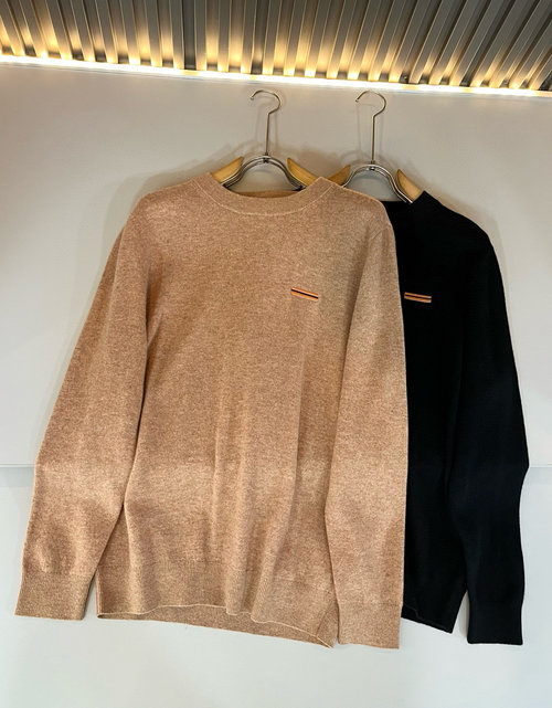 Zegna Cashmere Sweater with Logo Embroidery