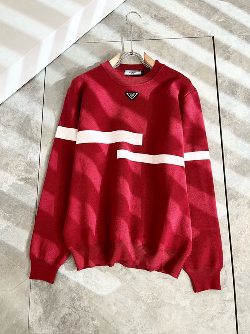 Prada Exclusive Knitted Wool Sweater with Brand Logo