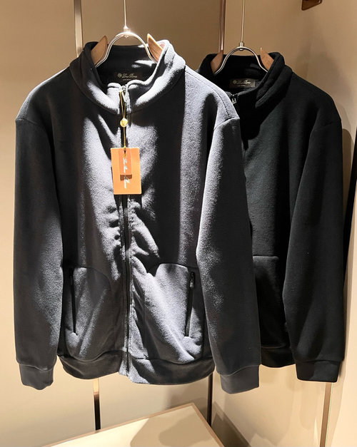 Loro Piana Stylish Zippered Fleece Sweatshirt with Great Value