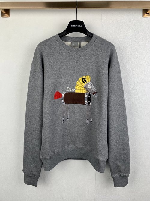 Dior Embroidered Pony Sweatshirt with Premium Fabric