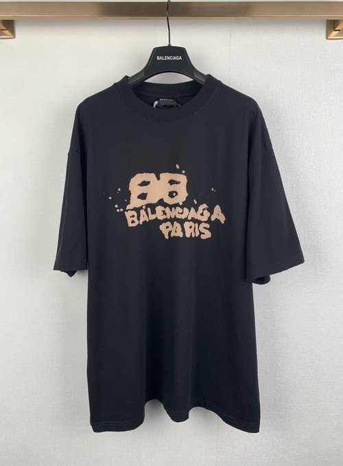 Balenciaga Digital Printed Short Sleeve T-Shirt