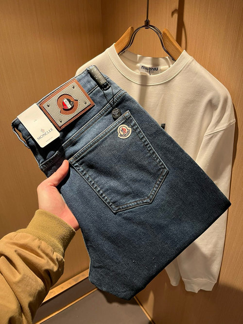 Moncler Imported Cotton Jeans with a Great Fit