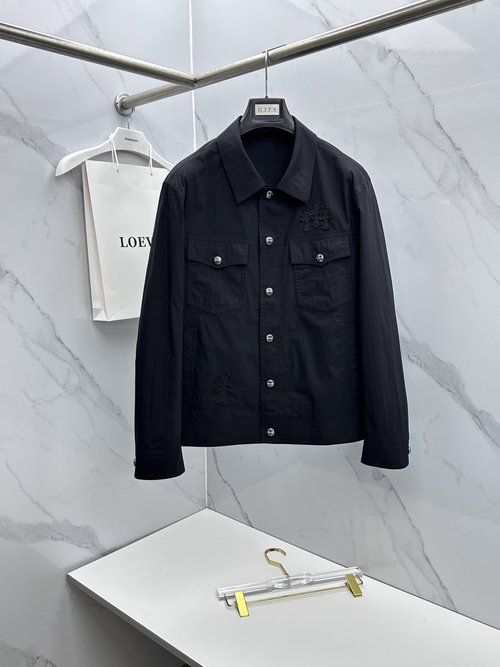 Chrome Hearts Fashionable Lapel Jacket, High - end Craftsmanship